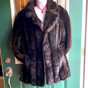 Faux fur chocolate tone coat